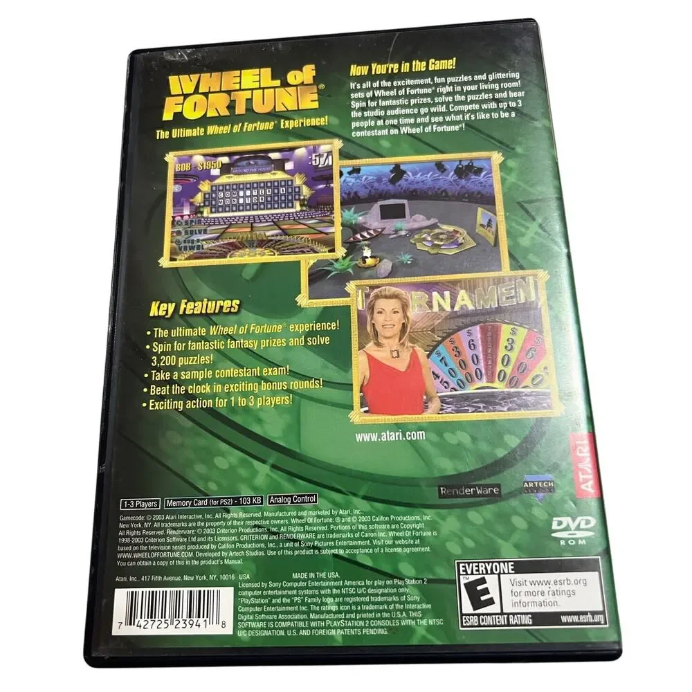 Wheel of Fortune for Playstation 2 Complete in Box